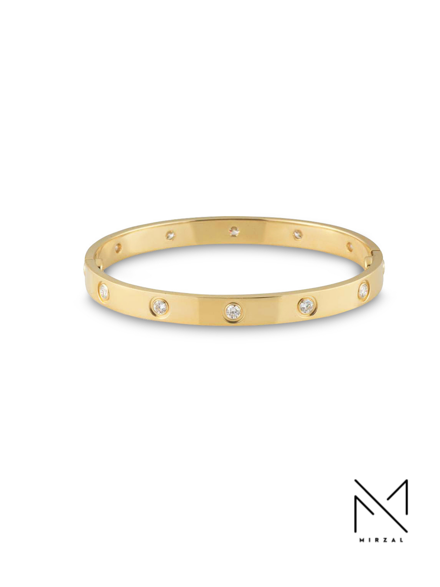 Mirzal Love Bangle With Rhinestone